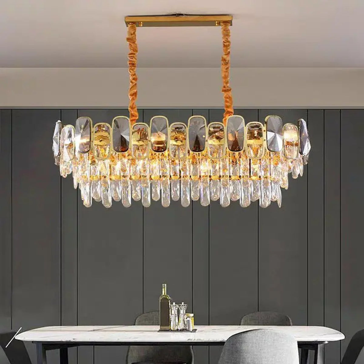 AM0555 — Light Luxury Stairwell Chandelier for Living Rooms