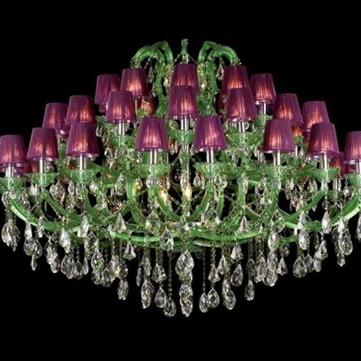 AM0728 — European Candle Duplex Crystal Chandelier for Offices