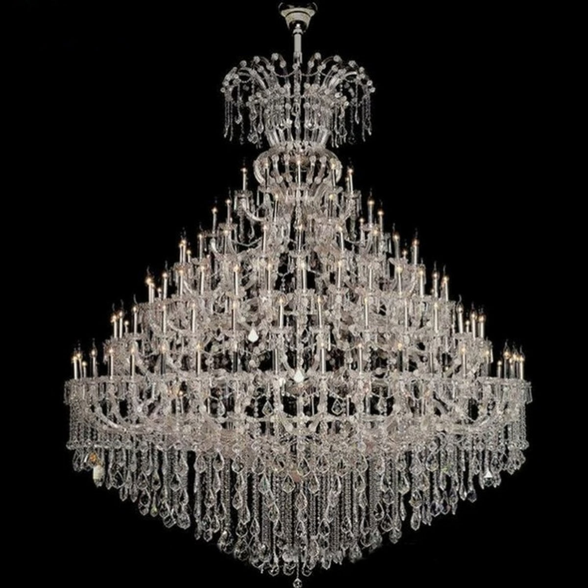 AM0812 — European Double-height Crystal Chandelier for Loft Spaces & Duplex Spaces