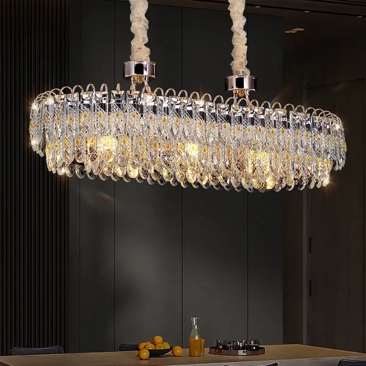 AM0574 — Modern Minimalist Crystal Chandelier for Living Rooms