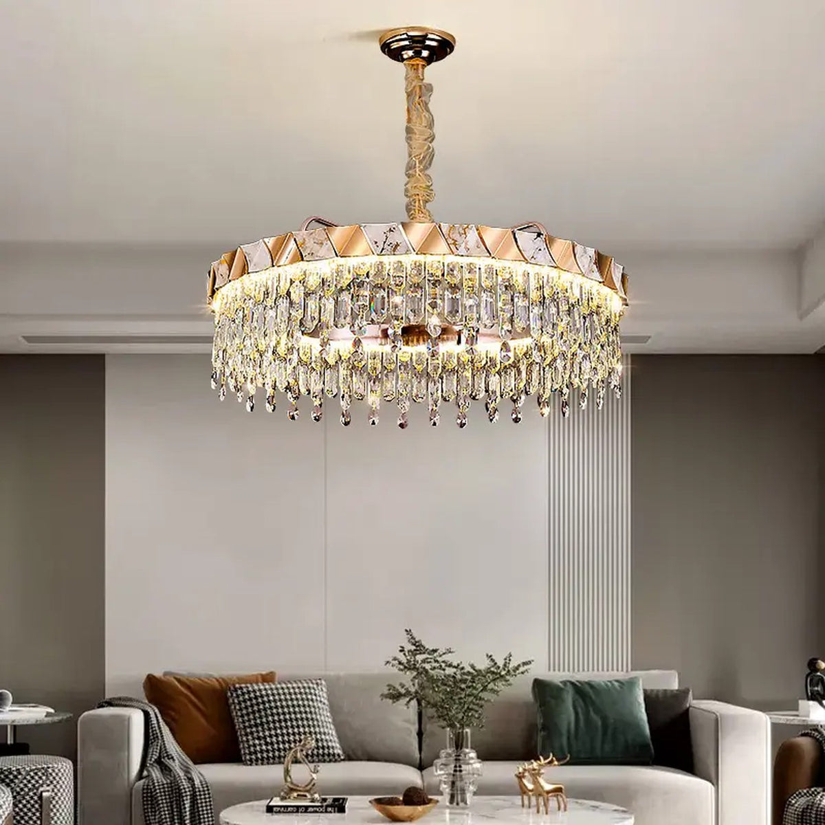 AM0522 — Postmodern Crystal Chandelier for Living Rooms