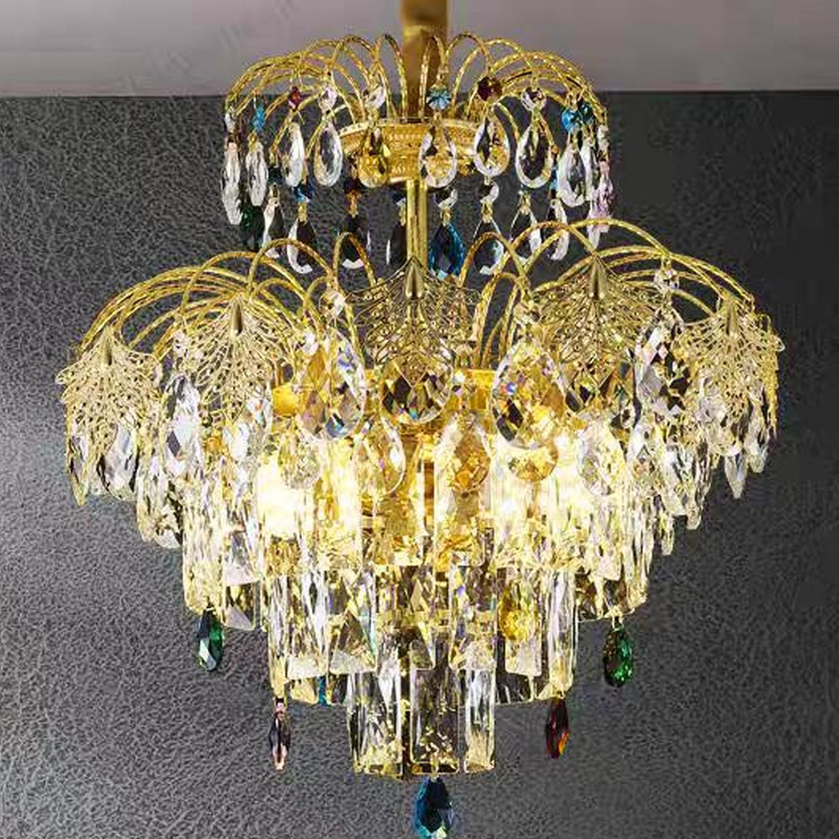 AM0561 — Light Luxury Crystal Chandelier for Living Rooms