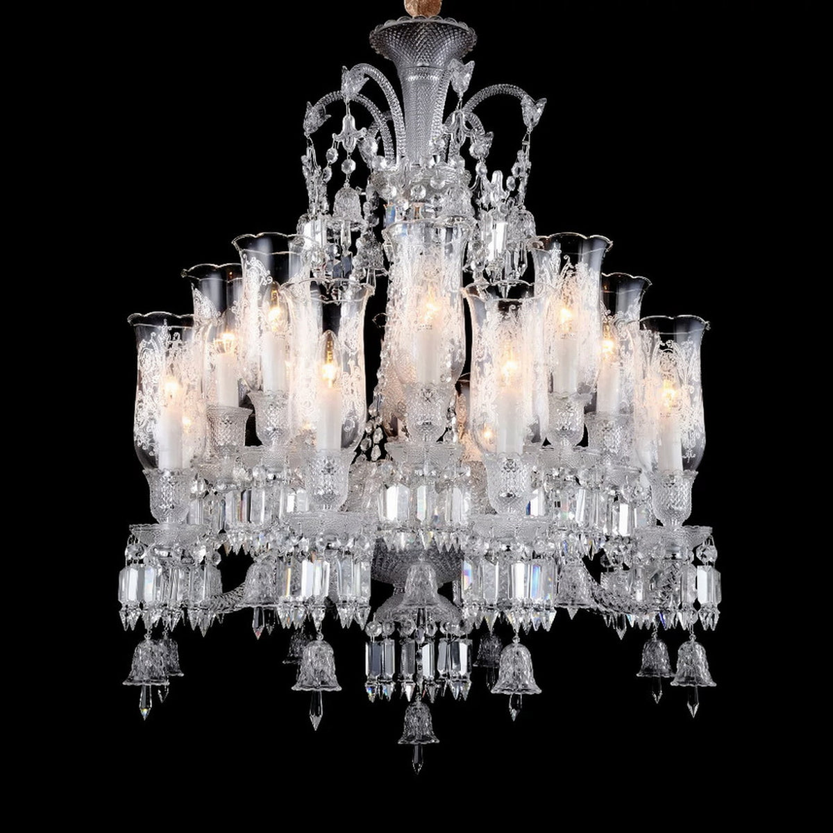 AM0819 — European Stairwell Crystal Chandelier for Bedrooms