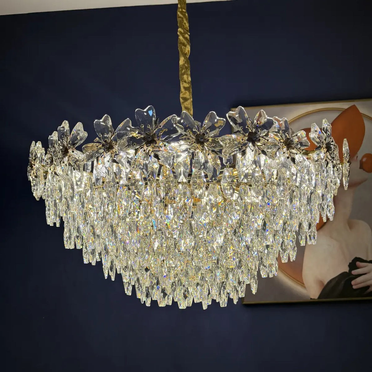 AM0553 — Light Luxury Imported K9 Crystal Chandelier for Living & Dining Rooms
