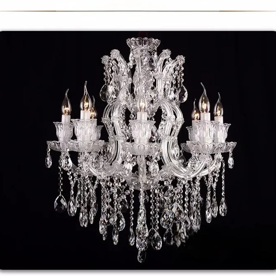 AM0801 — European Stairwell Duplex Crystal Chandelier for Living Rooms