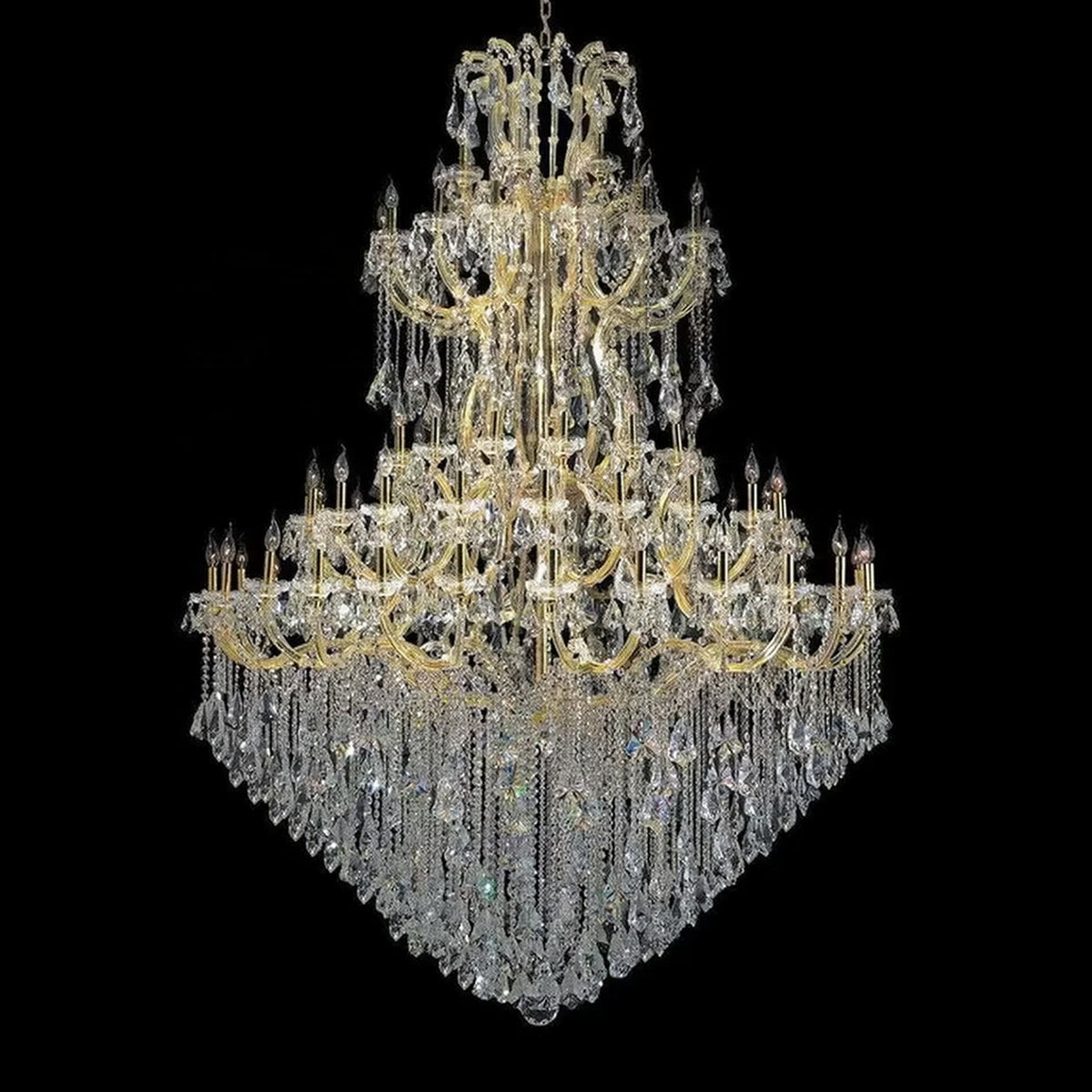 AM0788 — European Candle Duplex Metal Chandelier for Hotels & Ballrooms
