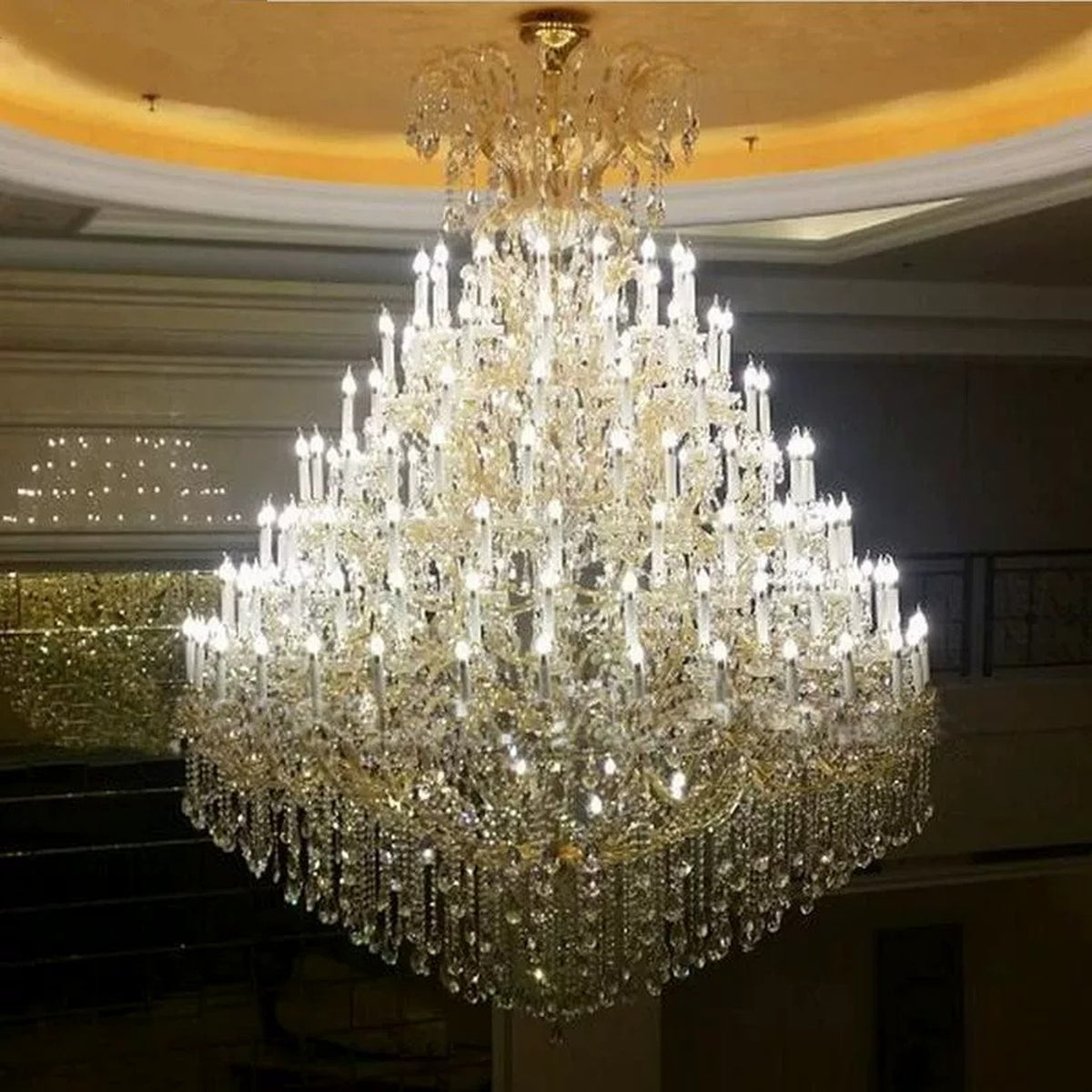 AM0797 — European Duplex Double-height Crystal Chandelier for Living Rooms