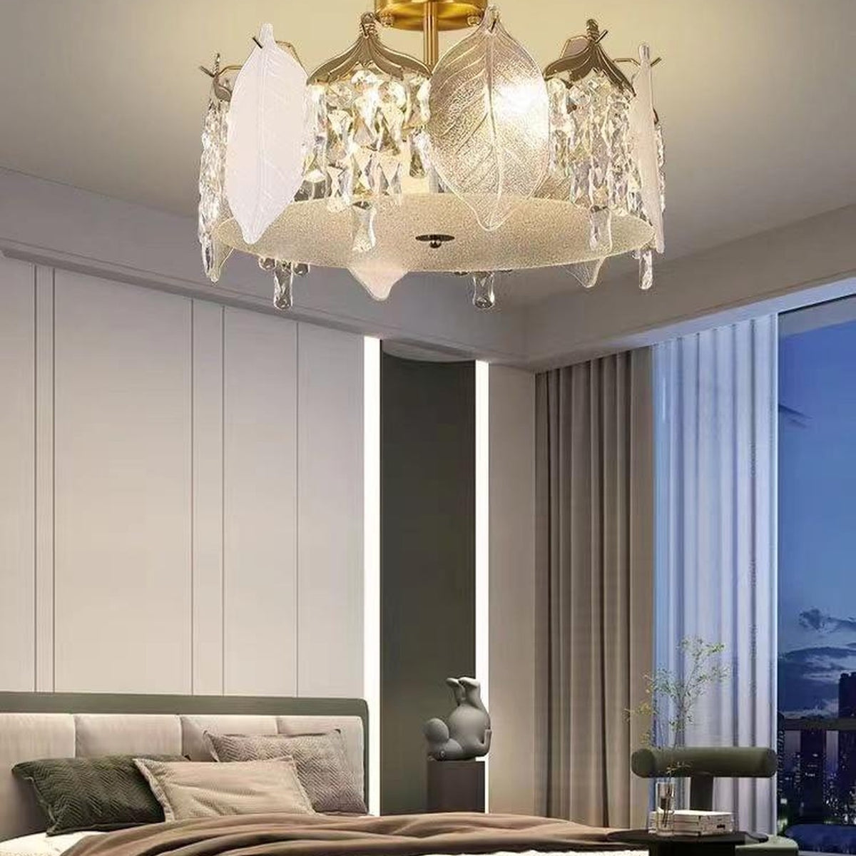 AM0485 — Light Luxury Crystal Chandelier for Living Rooms