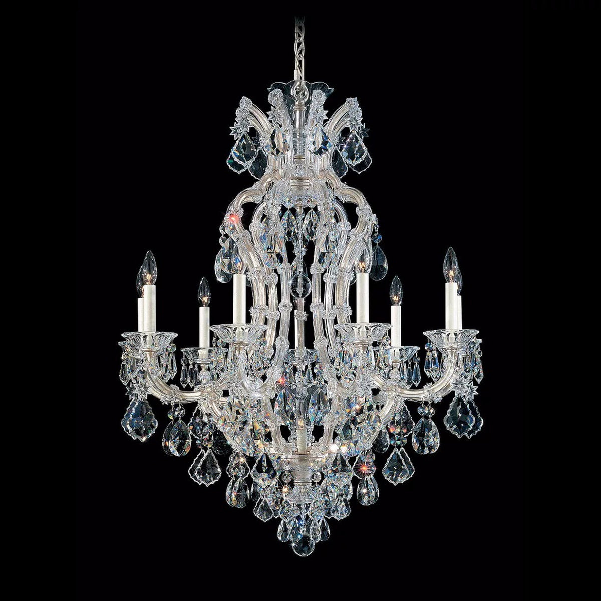 AM0808 — European Candle Crystal Chandelier for Loft Spaces & Duplex Spaces