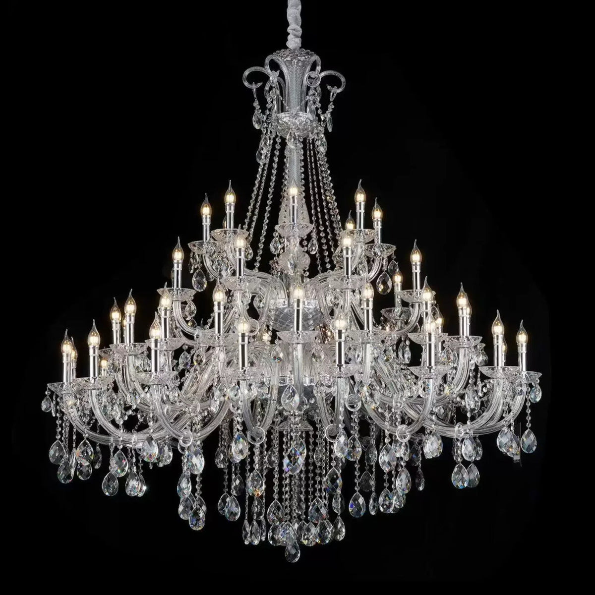 AM0855 — Modern Luxury Crystal Chandelier for Duplex Spaces & Stairwells