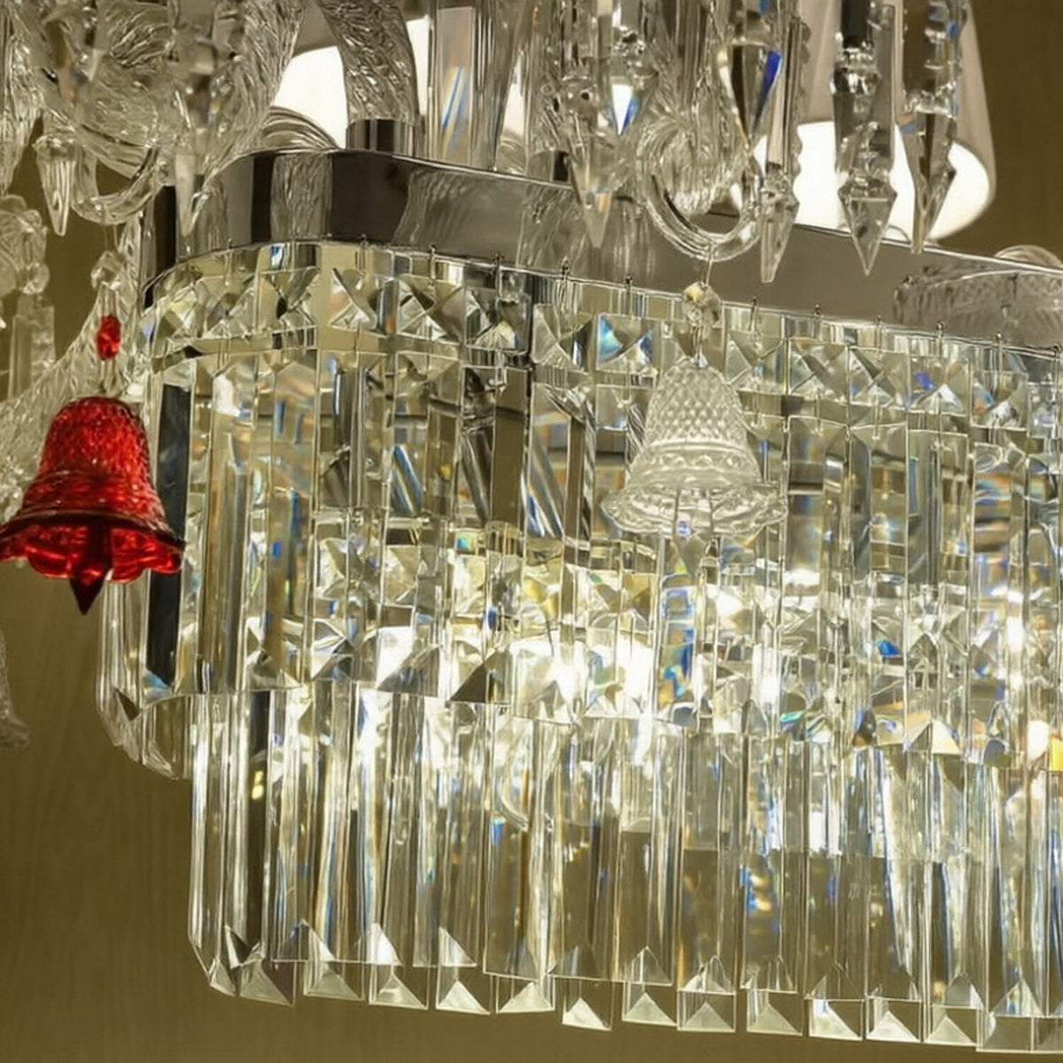 AM0804 — European Rectangular Crystal Chandelier for Dining Rooms