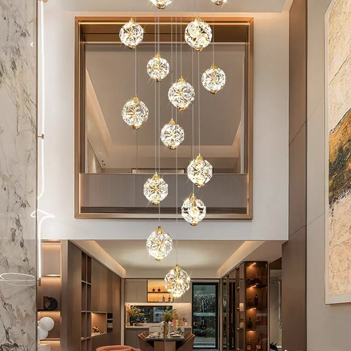 AM0515 — Light Luxury Crystal Chandelier for Living Rooms