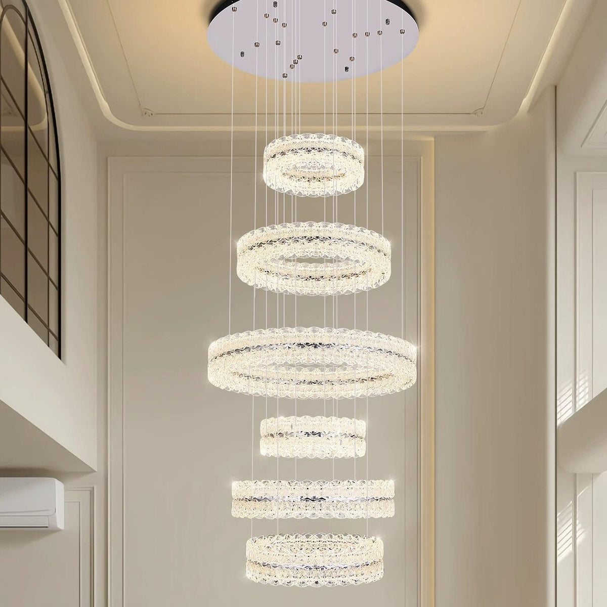 AM0547 — Modern Minimalist Stairwell Chandelier for Living Rooms