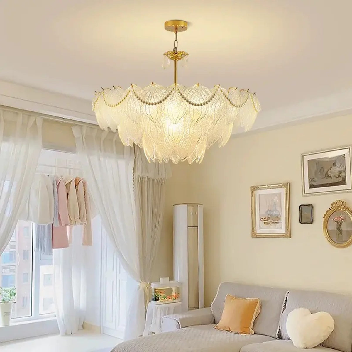 AM0565 — Modern Minimalist Pearl Pearl Chandelier for Living Rooms