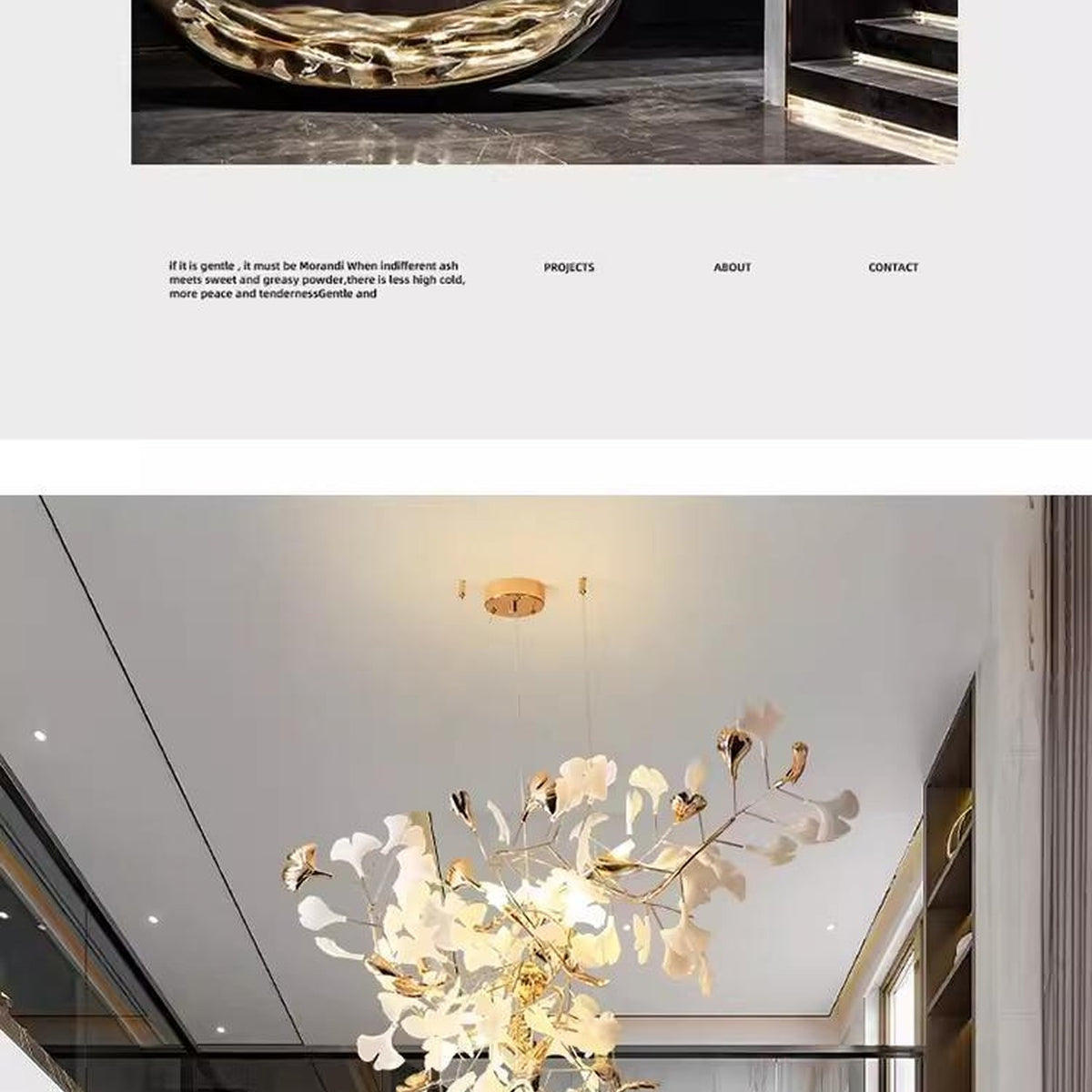 AM0577 — Light Luxury Spiral Staircase Chandelier for Stairwells