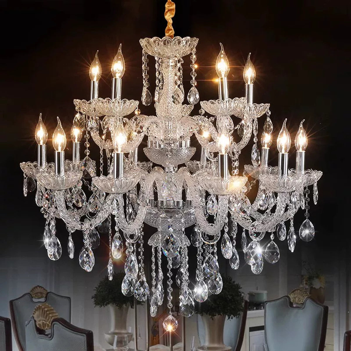 AM0756 — European Duplex Crystal Chandelier for Hotels & Ballrooms