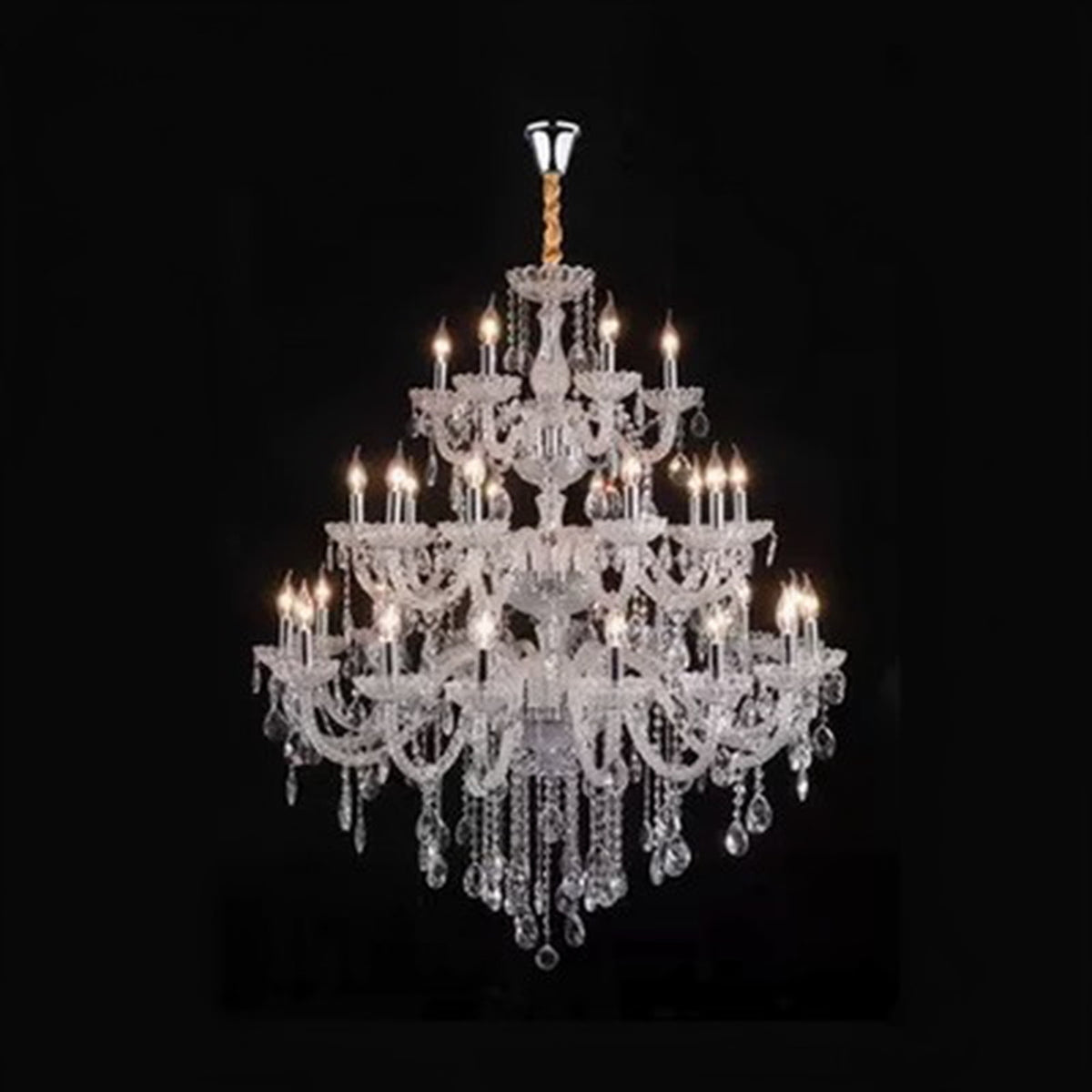 AM0839 — European Duplex Crystal Stainless Steel Chandelier for Living Rooms & Dining Rooms