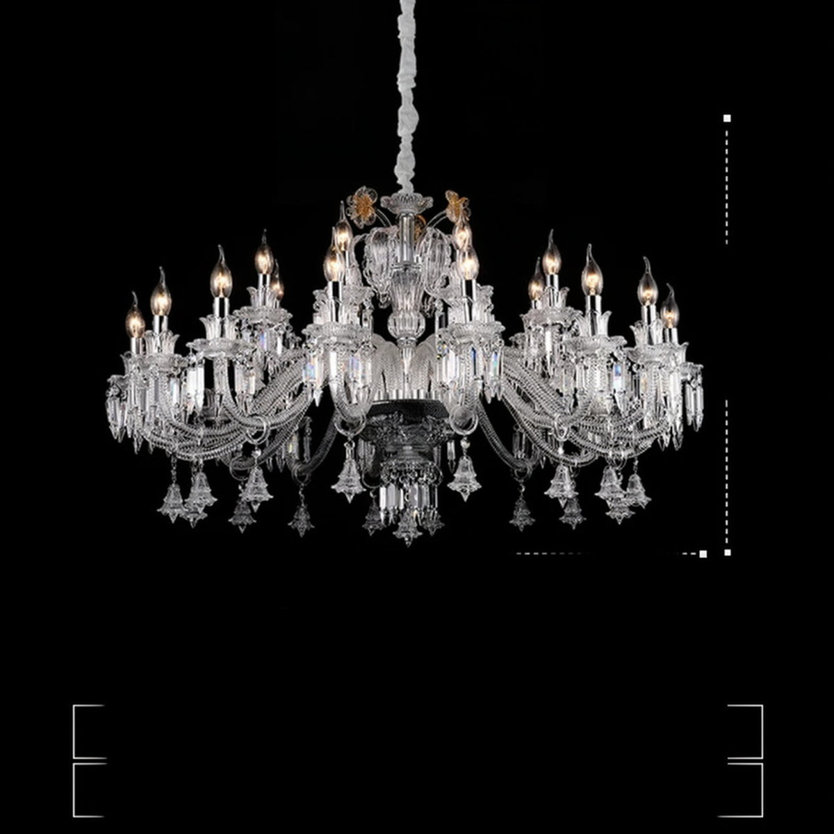 AM0847 — French Luxury Crystal Stainless Steel Chandelier for Living Rooms