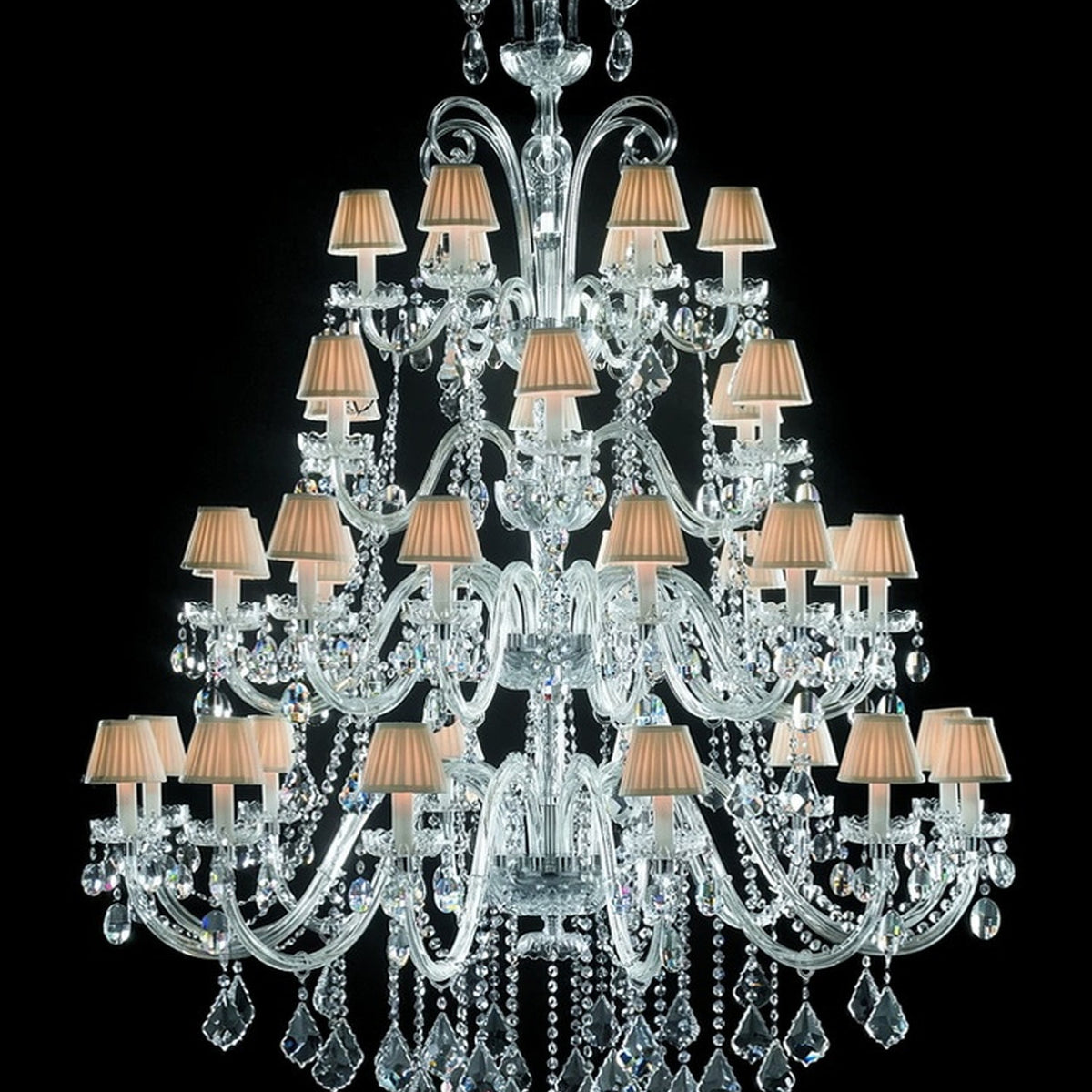 AM0848 — French Stairwell Duplex Glass Chandelier for Living Rooms