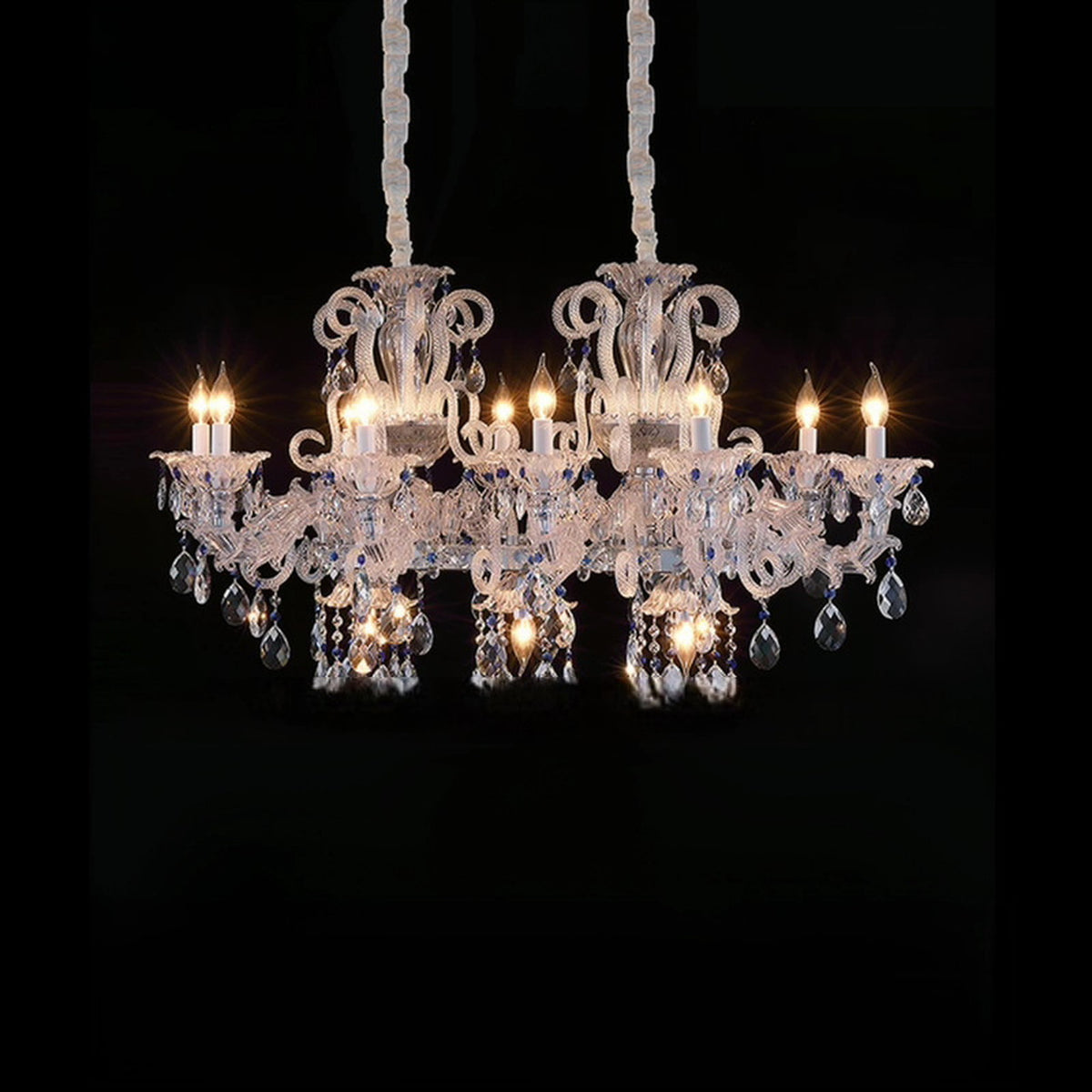 AM0854 — European Stairwell Duplex Crystal Chandelier for Living Rooms & Dining Rooms