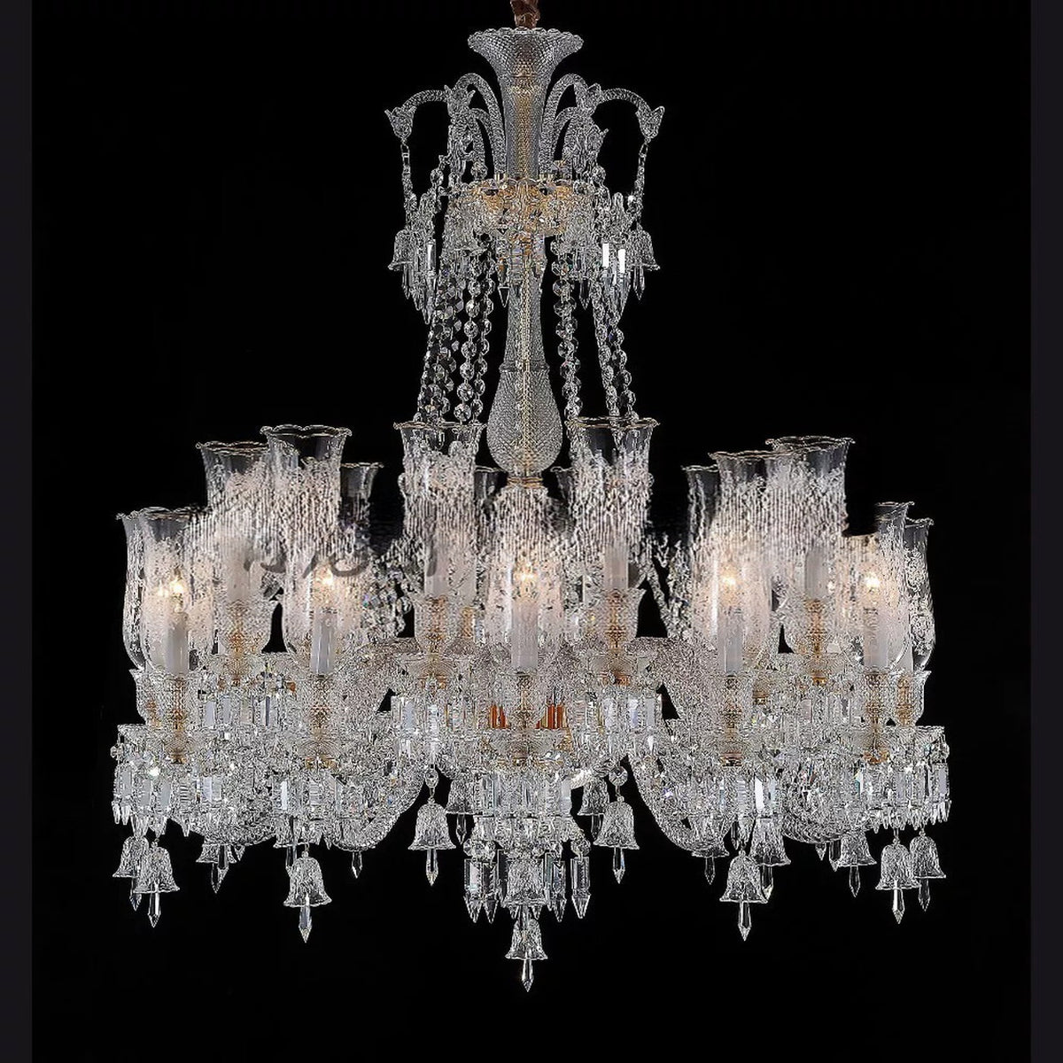 AM0746 — European Candle Crystal Chandelier for Living Rooms & Dining Rooms