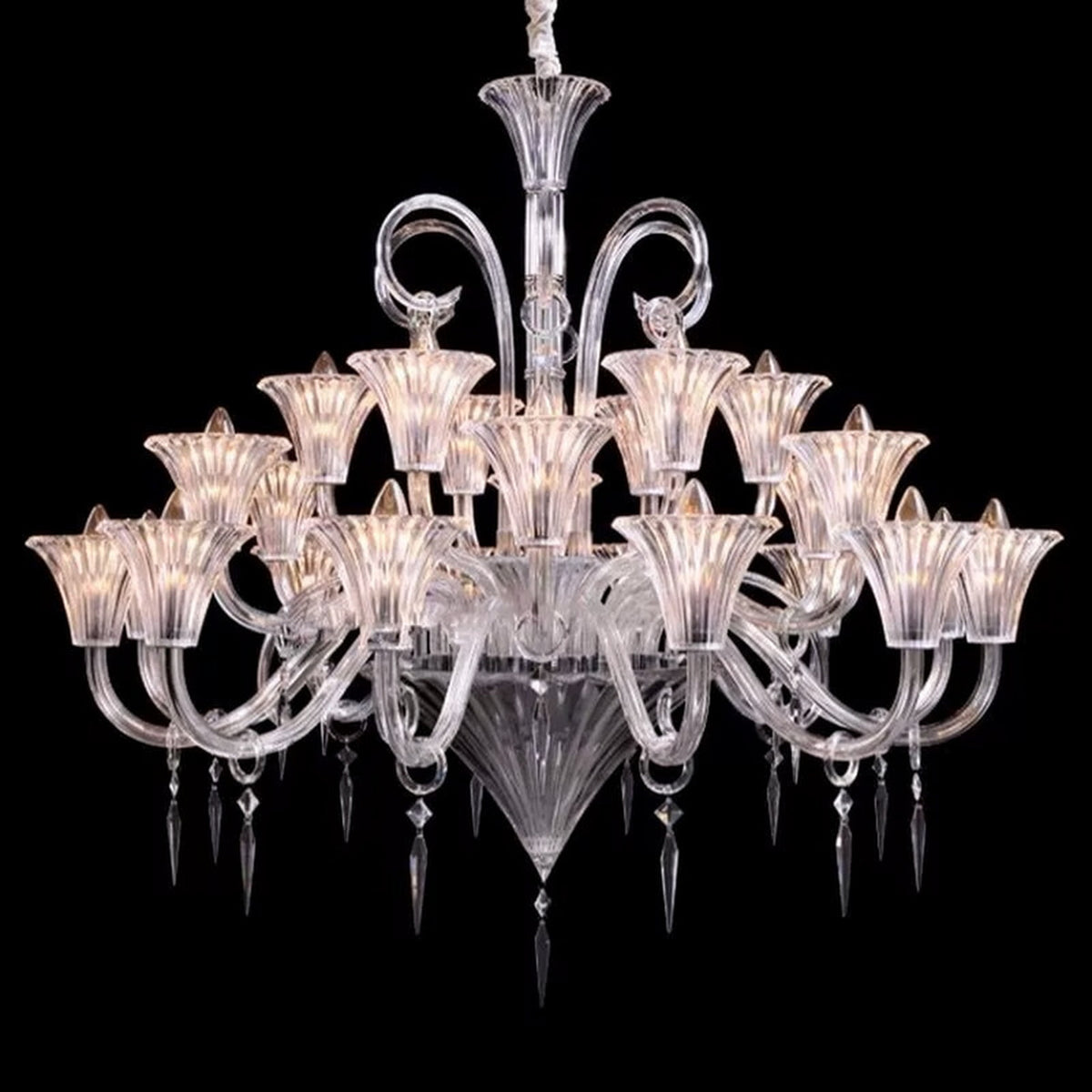 AM0794 — European Crystal Glass Chandelier for Studies