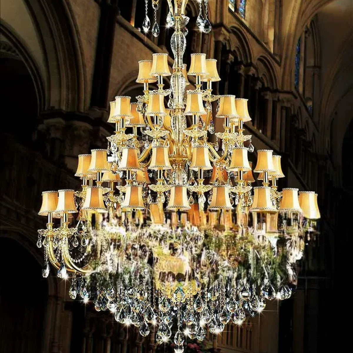 AM0738 — European Candle Crystal Chandelier for Living Rooms & Dining Rooms