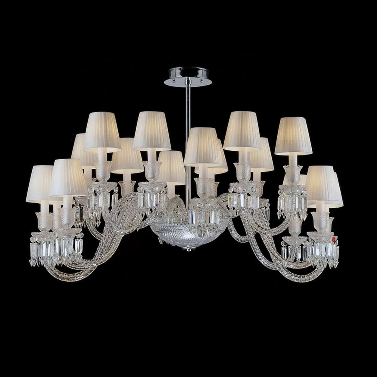 AM0833 — European Duplex Grand Hall Stainless Steel Chandelier for Bedrooms
