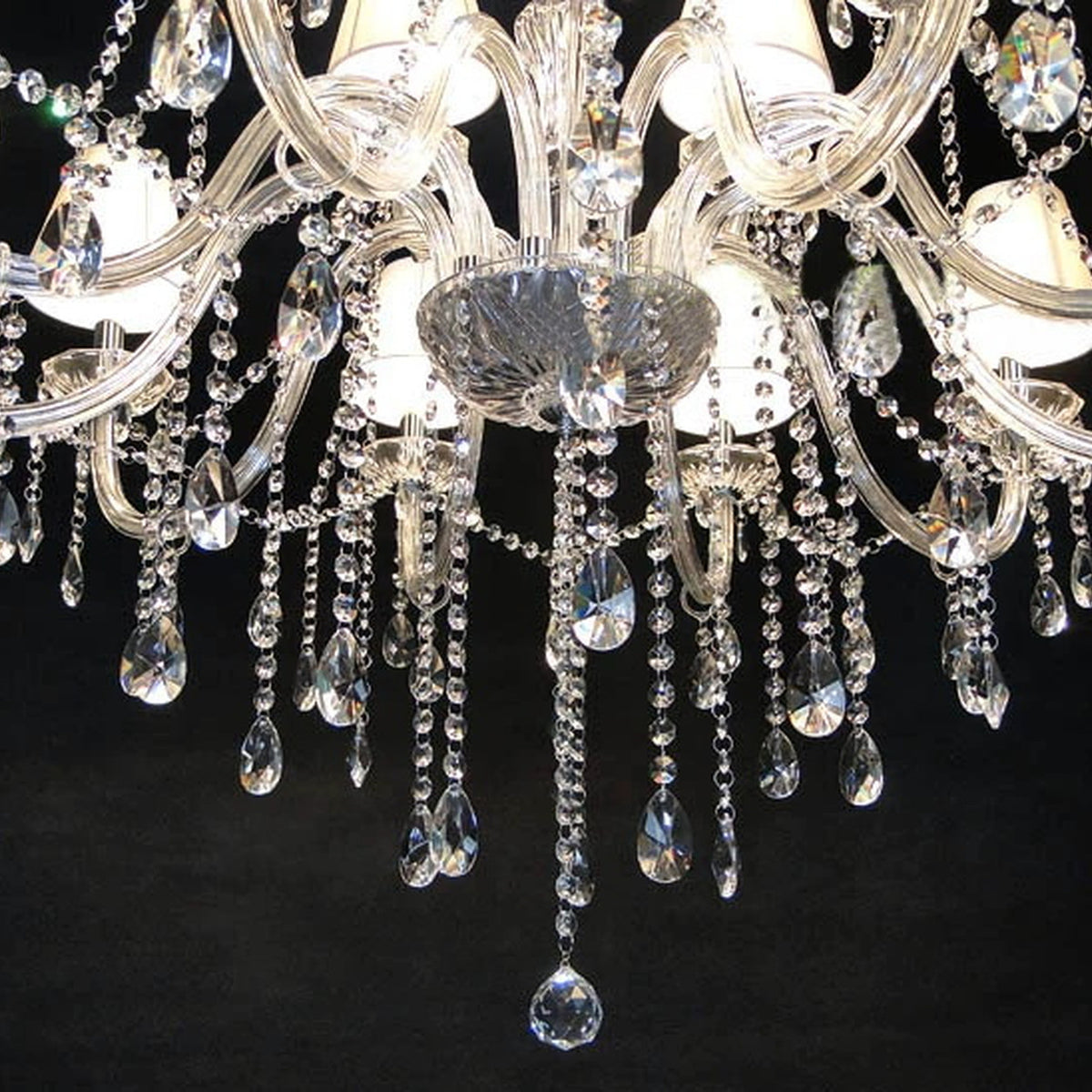 AM0736 — European Grand Hall Crystal Stainless Steel Chandelier for Bar Spaces