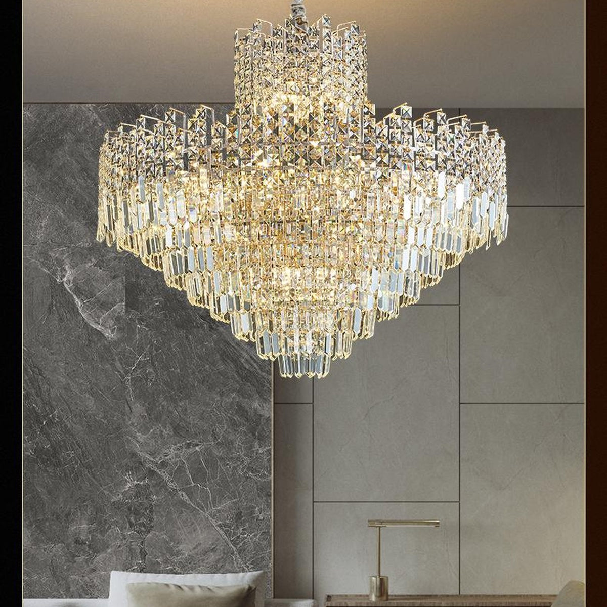 AM0497 — Light Luxury Crystal Chandelier for Living Rooms