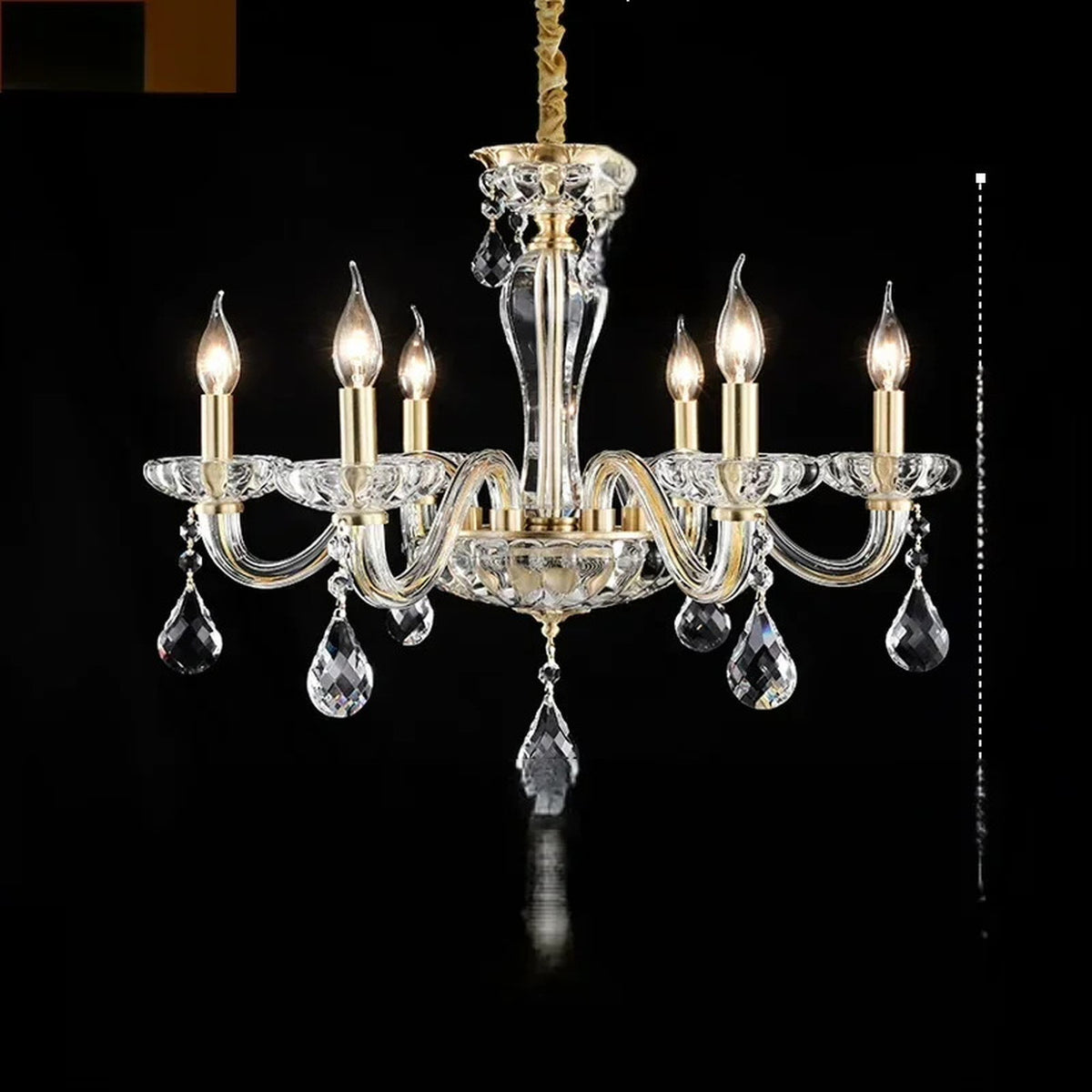 AM0834 — Modern Luxury Crystal Brass Chandelier for Living Rooms & Dining Rooms