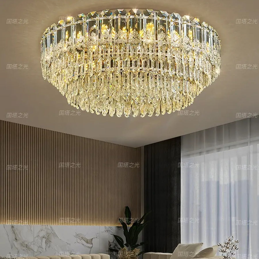 AM0660 — Modern Minimalist Crystal Chandelier for Living Rooms