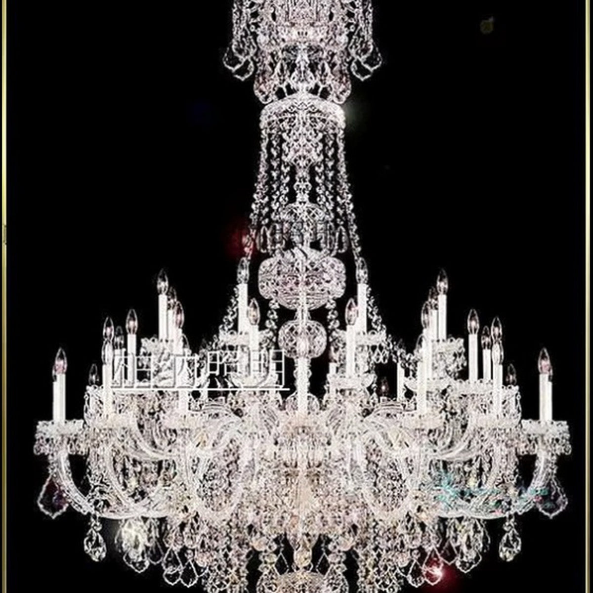 AM0725 — European Candle Stairwell Crystal Chandelier for Loft Spaces & Duplex Spaces