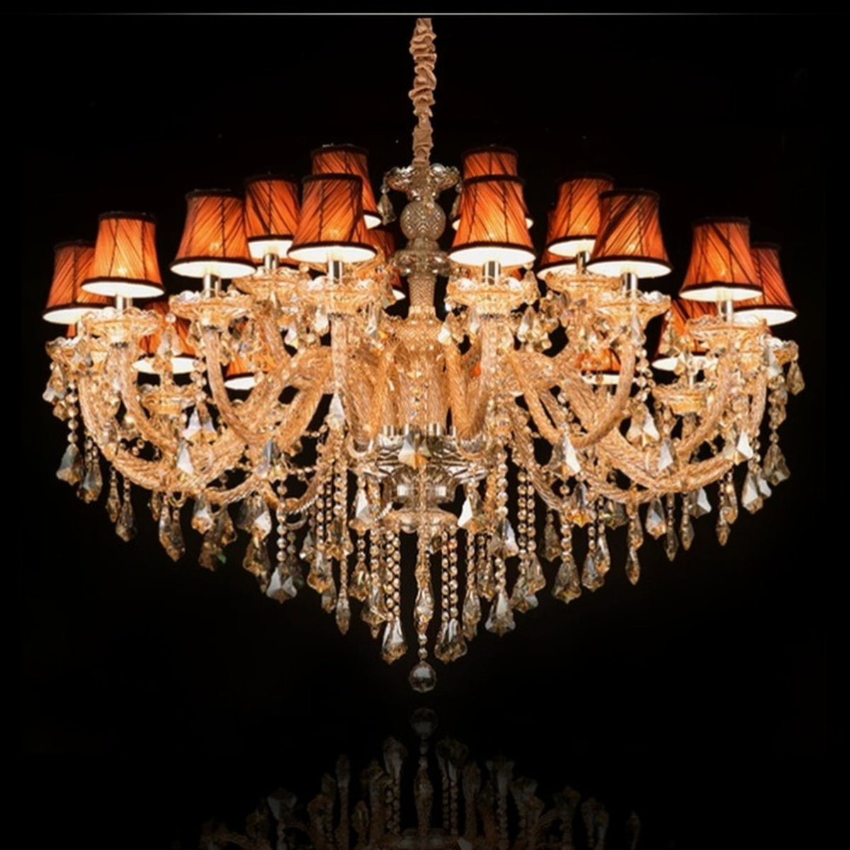 AM0779 — European Candle Grand Hall Iron Chandelier for Bedrooms & Studies