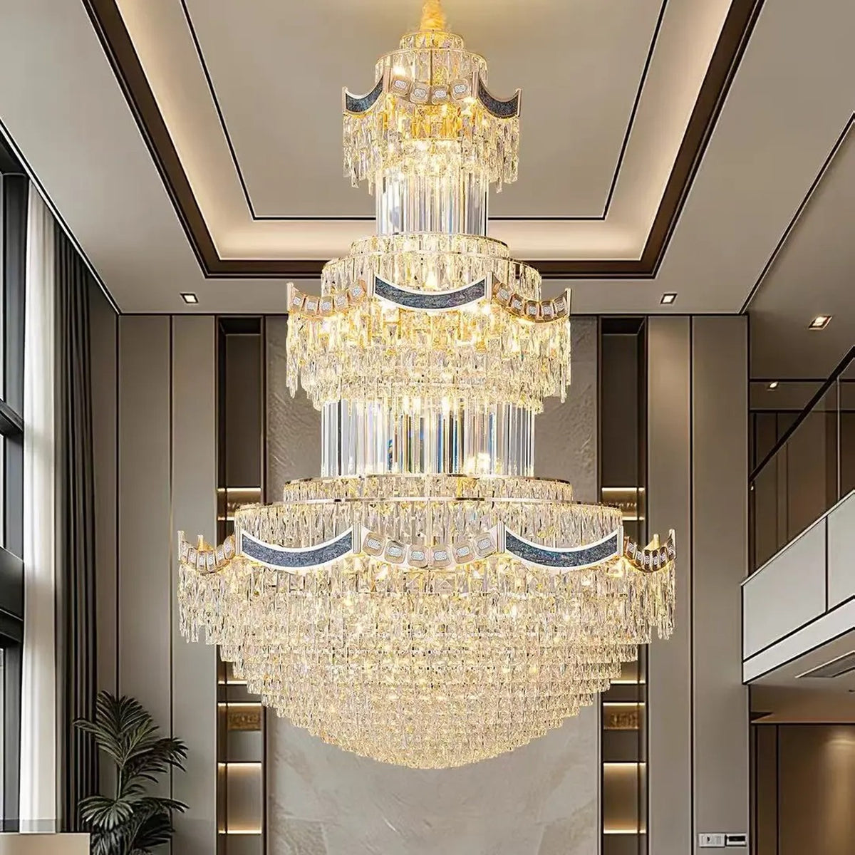 AM0582 — Light Luxury Crystal Chandelier for Living Rooms