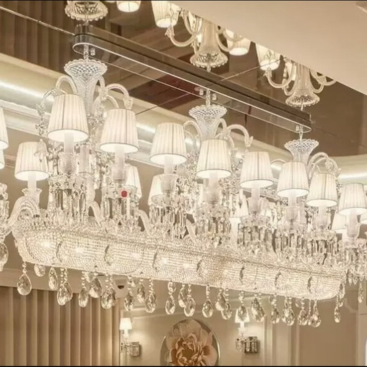 AM0718 — European Rectangular Crystal Chandelier for Dining Rooms