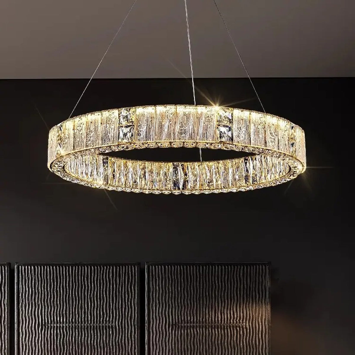 AM0653 — Modern Minimalist Crystal Chandelier for Living Rooms