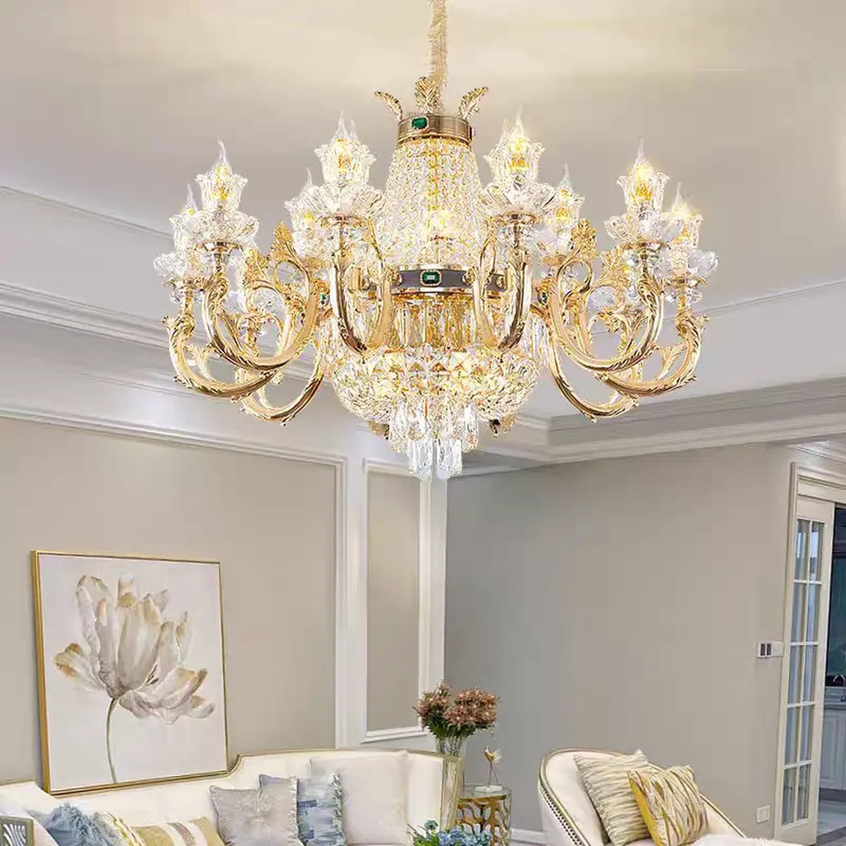 AM0678 — Light Luxury Crystal Chandelier for Living Rooms