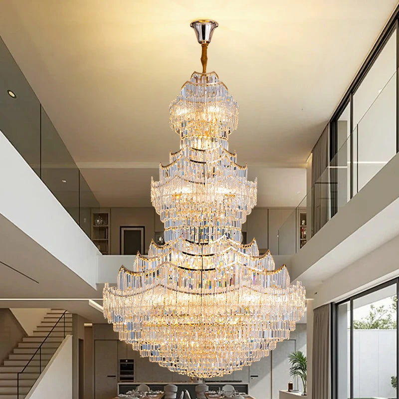 AM0023 · European Classic Stairwell Crystal Chandelier for Double-Height Spaces — AM0023, view 4