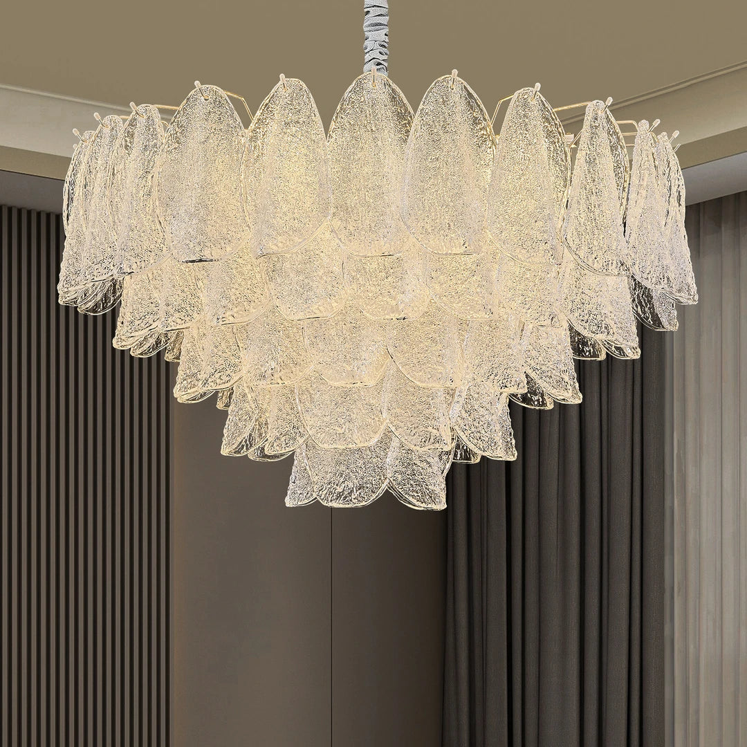 AM0126 · French Glass Cream-Tone Acrylic Glass Chandelier for Dining Rooms — AM0126, view 5