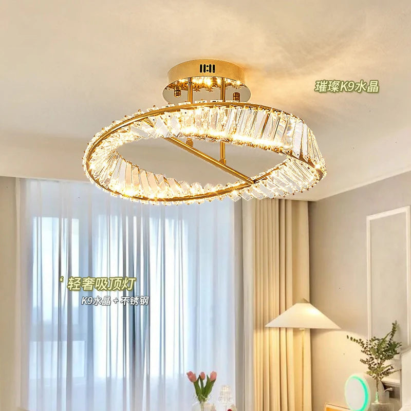 AM0120 · French Round Flush Mount Ceiling Light for Bedrooms · 2 Configurations — AM0120, view 5