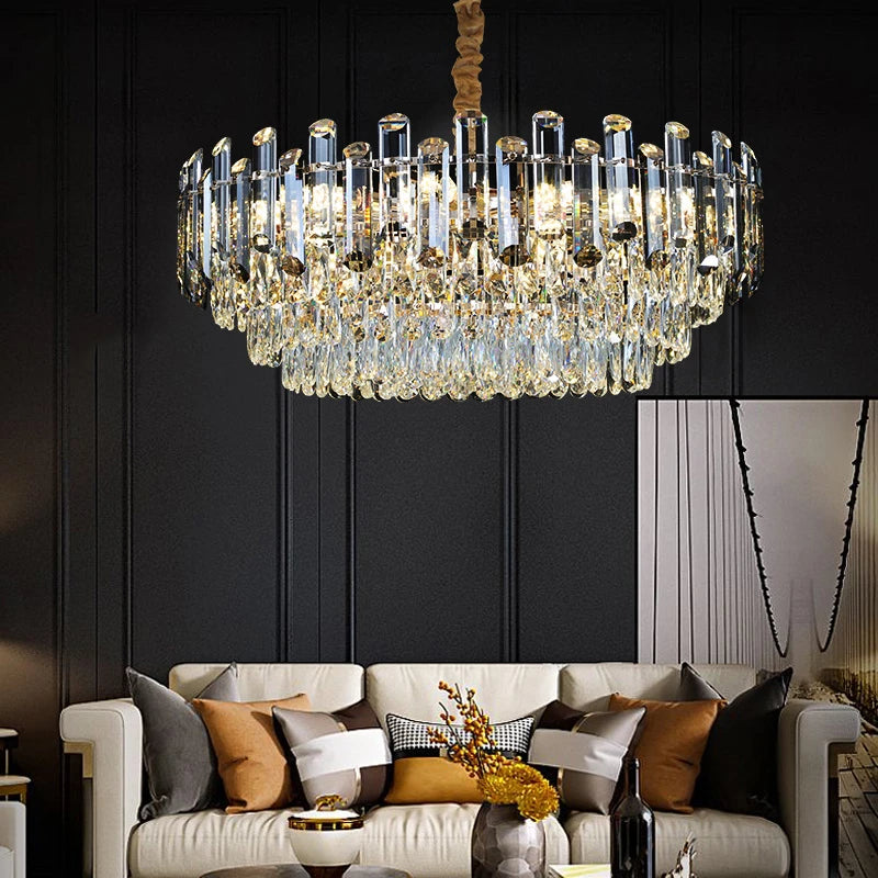 AM0045 · Modern Minimalist Crystal Chandelier for Living Spaces · 5 Configurations — AM0045, view 5