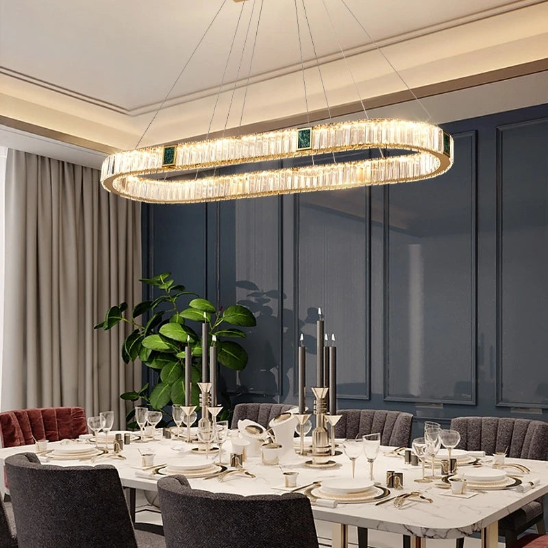 AM0033 · Modern Minimalist Shell Inspired Crystal Chandelier for Dining Rooms — AM0033, view 5