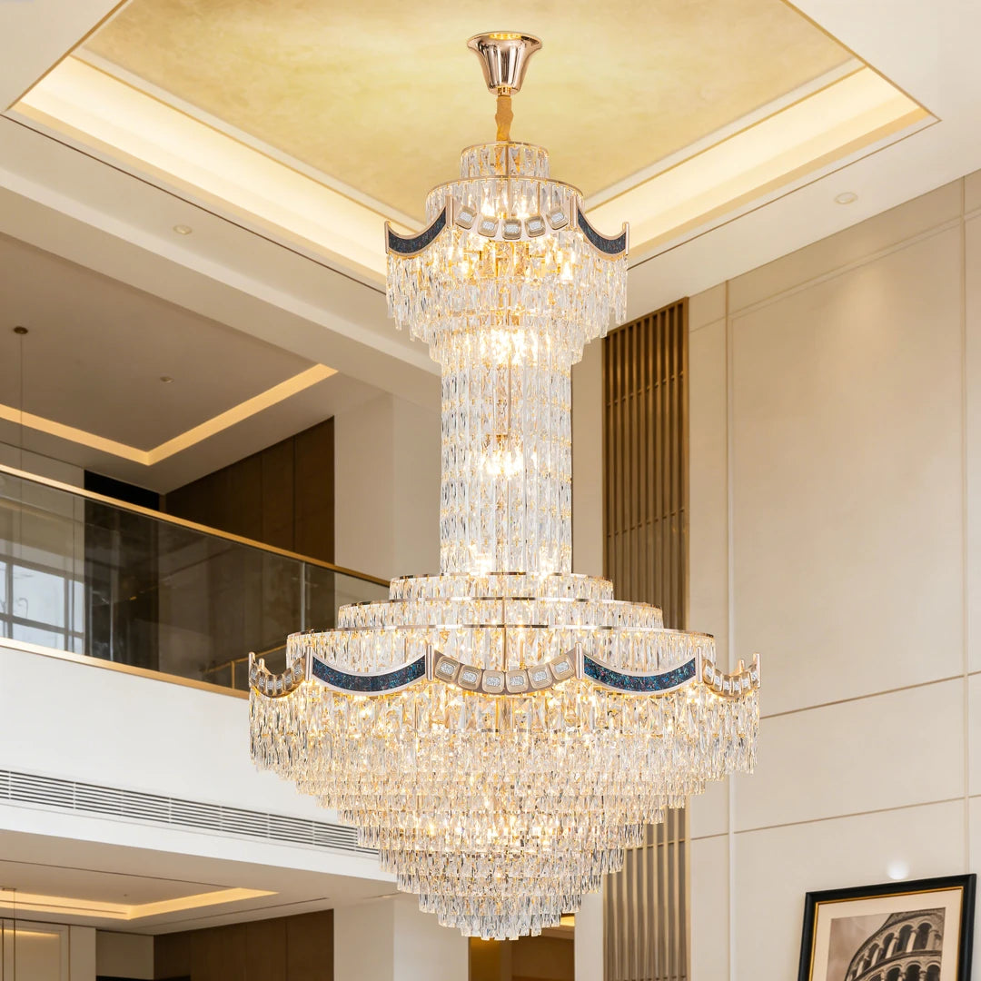 AM0131 · Postmodern Stairwell Crystal Chandelier for Double-Height Spaces · 6 Configurations — AM0131, view 5