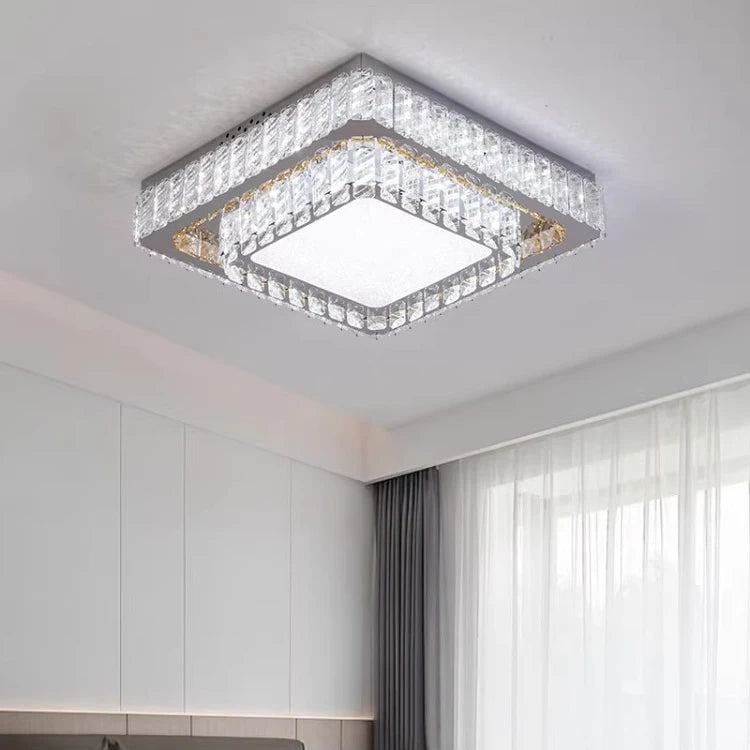 AM0095 · Modern Minimalist Crystal Flush Mount Ceiling Light for Bedrooms · 2 Configurations — AM0095, view 5