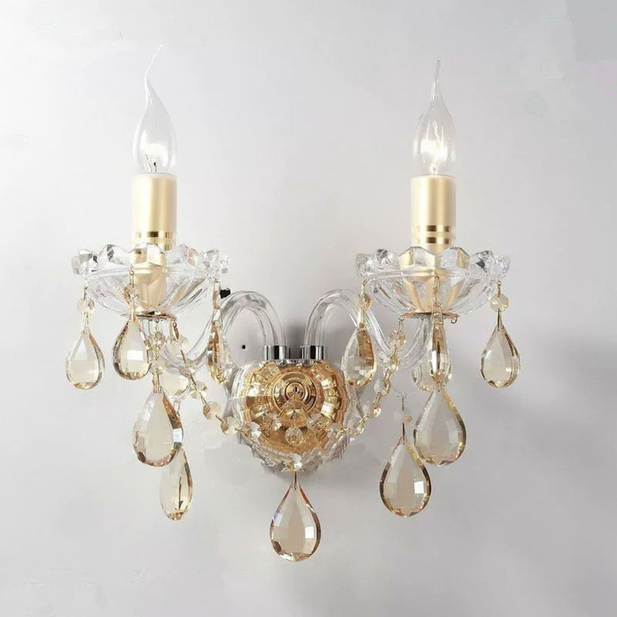 AM0722 — European Stairwell Crystal Wall Light for Living Rooms & Dining Rooms