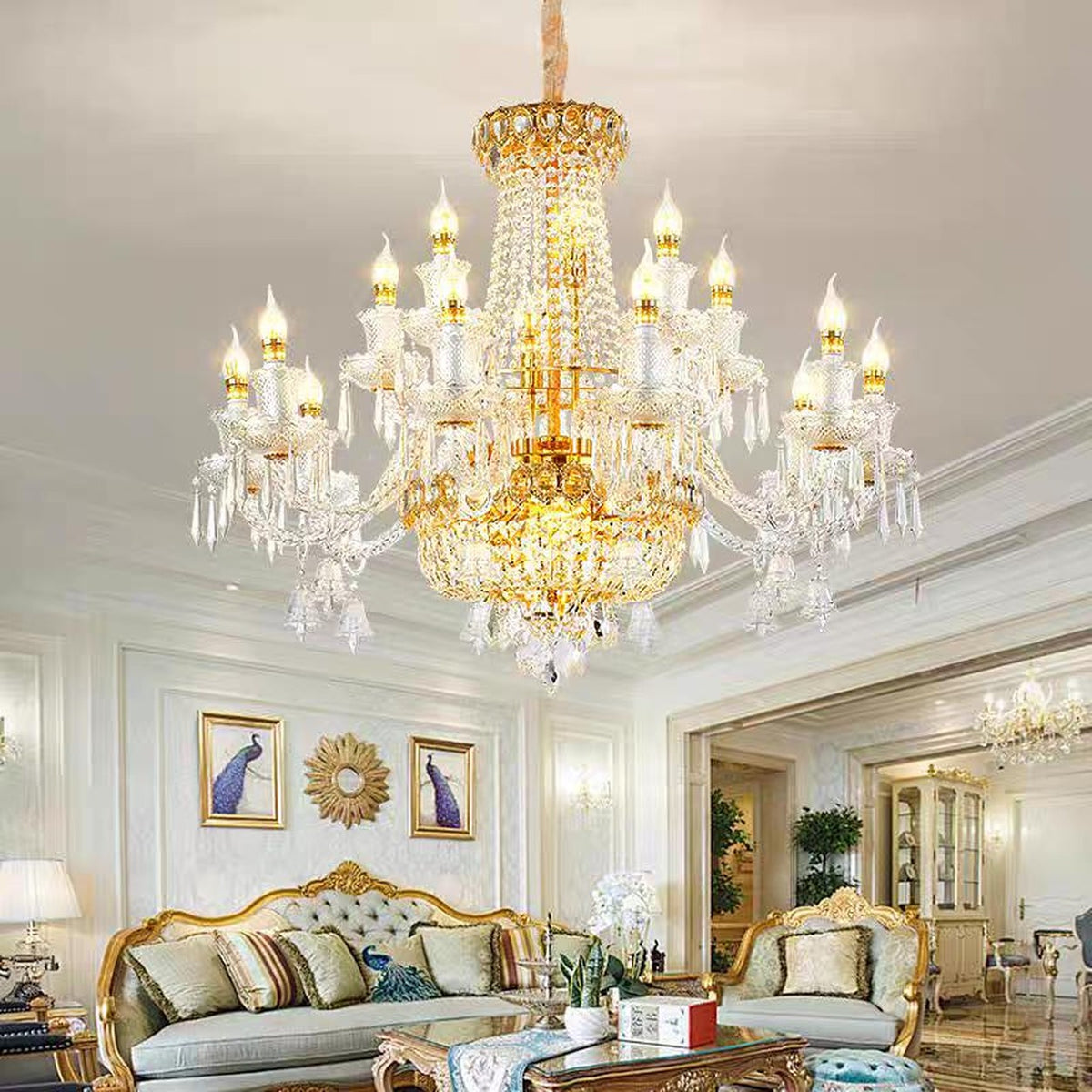 AM0528 — Modern Minimalist Crystal Chandelier for Living Rooms