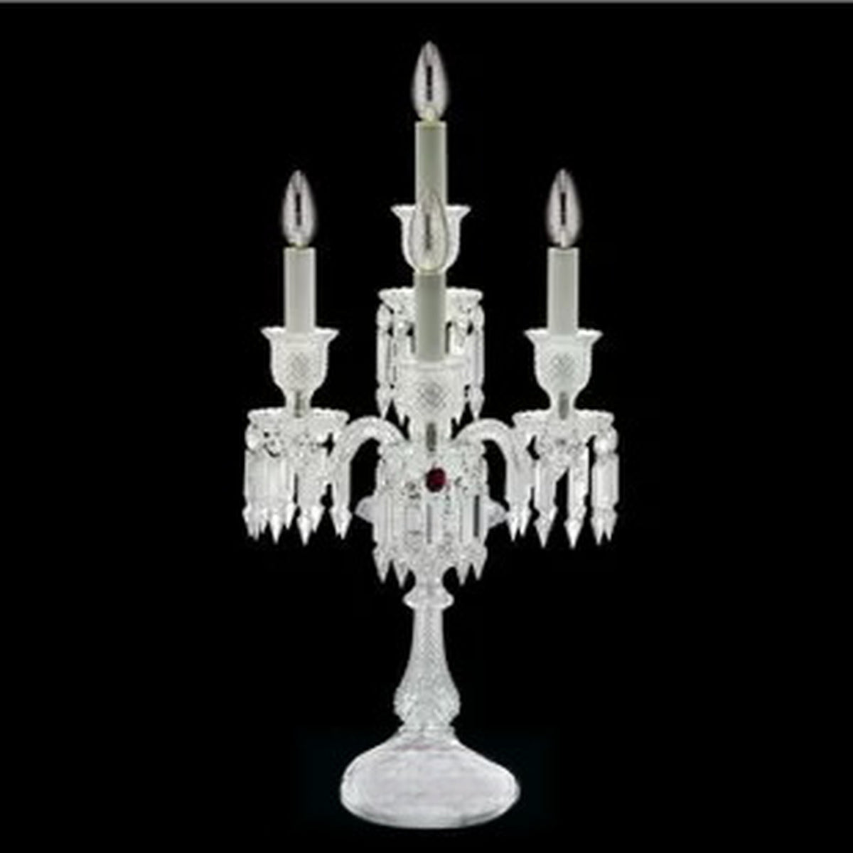 AM0753 — Mediterranean Candle Crystal Glass Table Lamp for Living Rooms & Bedrooms