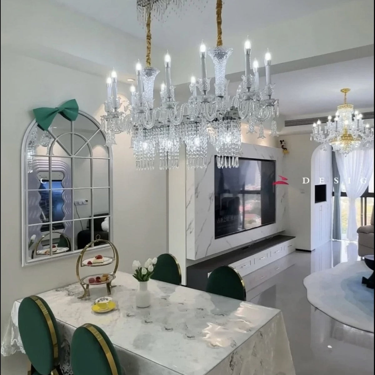 AM0850 — Italian Luxury Crystal French Iron Wall Light for Stairwells & Living Rooms