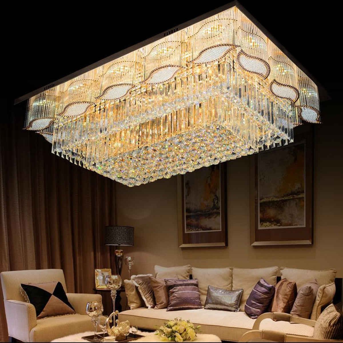 AM0697 — Light Luxury Crystal Ceiling Light for Living Rooms
